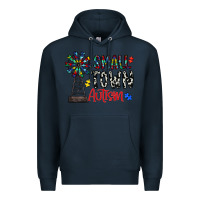 Navy small town autism Premium Hoodie - CowhideDigitalArt