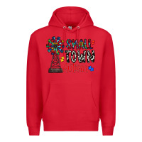 Red small town autism Premium Hoodie - CowhideDigitalArt