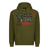 Army Green small town autism Premium Hoodie - CowhideDigitalArt
