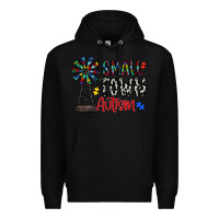 Black small town autism Premium Hoodie - CowhideDigitalArt