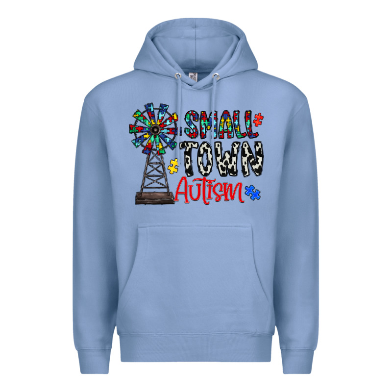 Small Town Autism Premium Hoodie by CowhideDigitalArt | Teevron
