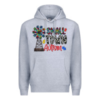 Heather Grey small town autism Premium Hoodie - CowhideDigitalArt