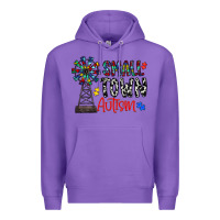 Purple small town autism Premium Hoodie - CowhideDigitalArt