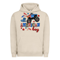 Pigment French Oak all american boy  monsterr truck Urban Hoodie - AdoDesignShop