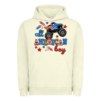 Pigment Pistachio all american boy  monsterr truck Urban Hoodie - AdoDesignShop