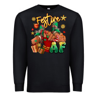 Black festive af christmas black girl children sneakers Premium Sweatshirt - RanaPortraitStore