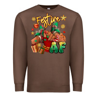 Chestnut festive af christmas black girl children sneakers Premium Sweatshirt - RanaPortraitStore