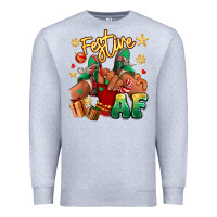 Festive Af Christmas Black Girl Children Sneakers Premium Sweatshirt | Teevron