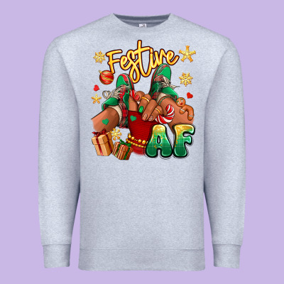 Premium Sweatshirt festive af christmas black girl children sneakers