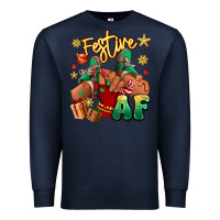 Navy festive af christmas black girl children sneakers Premium Sweatshirt - RanaPortraitStore