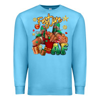 Ocean Blue festive af christmas black girl children sneakers Premium Sweatshirt - RanaPortraitStore