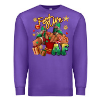 Purple festive af christmas black girl children sneakers Premium Sweatshirt - RanaPortraitStore