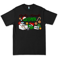 Black Santa's Favorite Cashier Premium Tee - LillyAllenDesigns