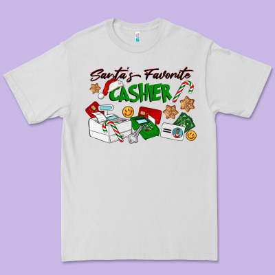 Santa's Favorite Cashier Premium Tee Designed By Lillyallendesigns