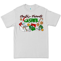 Dove Grey Santa's Favorite Cashier Premium Tee - LillyAllenDesigns