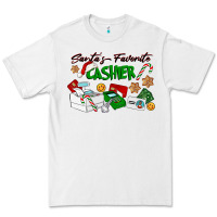 White Santa's Favorite Cashier Premium Tee - LillyAllenDesigns