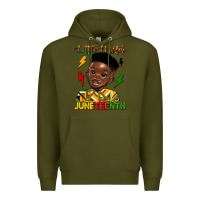Army Green little mister juneteenth Premium Hoodie - HRA Design Shop