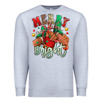 Heather Grey merry and bright black kid sneakers Premium Sweatshirt - RanaPortraitStore