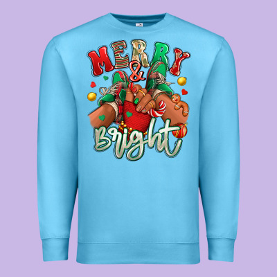 Premium Sweatshirt merry and bright black kid sneakers