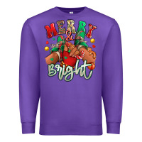 Purple merry and bright black kid sneakers Premium Sweatshirt - RanaPortraitStore