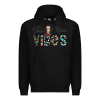Black tired mom vibes Premium Hoodie - CowhideDigitalArt