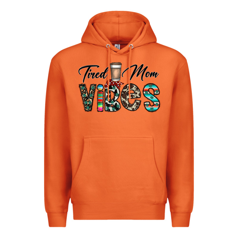 Tired Mom Vibes Premium Hoodie by CowhideDigitalArt | Teevron