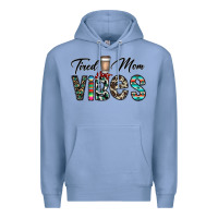 Colony Blue tired mom vibes Premium Hoodie - CowhideDigitalArt