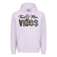Lilac tired mom vibes Premium Hoodie - CowhideDigitalArt