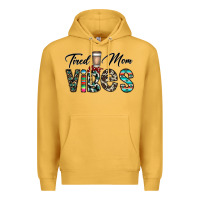 Mustard tired mom vibes Premium Hoodie - CowhideDigitalArt