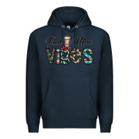 Navy tired mom vibes Premium Hoodie - CowhideDigitalArt