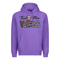 Purple tired mom vibes Premium Hoodie - CowhideDigitalArt