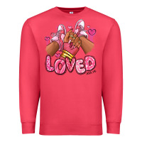 Cardinal loved valentine's day afro girl sneakers Premium Sweatshirt - RanaPortraitStore