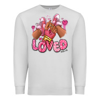 Dove Grey loved valentine's day afro girl sneakers Premium Sweatshirt - RanaPortraitStore