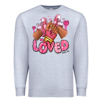 Heather Grey loved valentine's day afro girl sneakers Premium Sweatshirt - RanaPortraitStore