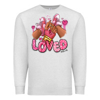 Oatmeal Heather loved valentine's day afro girl sneakers Premium Sweatshirt - RanaPortraitStore