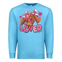 Ocean Blue loved valentine's day afro girl sneakers Premium Sweatshirt - RanaPortraitStore