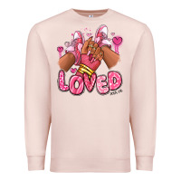 Pale Pink loved valentine's day afro girl sneakers Premium Sweatshirt - RanaPortraitStore