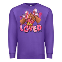 Purple loved valentine's day afro girl sneakers Premium Sweatshirt - RanaPortraitStore