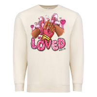 Sandshell loved valentine's day afro girl sneakers Premium Sweatshirt - RanaPortraitStore