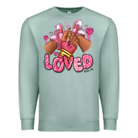 Seafoam loved valentine's day afro girl sneakers Premium Sweatshirt - RanaPortraitStore