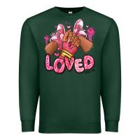Sports Green loved valentine's day afro girl sneakers Premium Sweatshirt - RanaPortraitStore