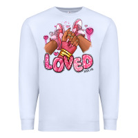 White loved valentine's day afro girl sneakers Premium Sweatshirt - RanaPortraitStore