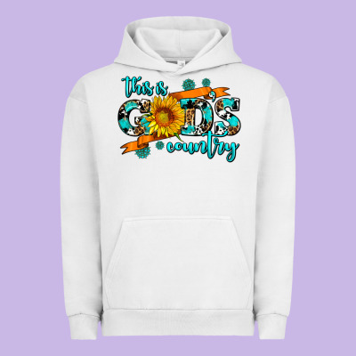 This Is Gods Country Sunflower Urban Hoodie Designed By Adodesignshop