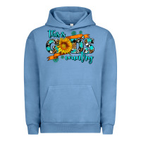 Pigment Pebble Blue this is gods country sunflower Urban Hoodie - AdoDesignShop