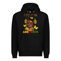 Black little miss juneteenth Premium Hoodie - HRA Design Shop