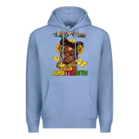 Colony Blue little miss juneteenth Premium Hoodie - HRA Design Shop