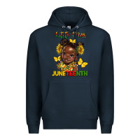 Navy little miss juneteenth Premium Hoodie - HRA Design Shop