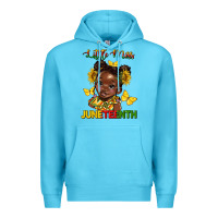 Ocean Blue little miss juneteenth Premium Hoodie - HRA Design Shop