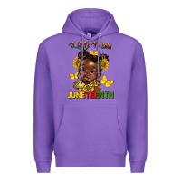 Purple little miss juneteenth Premium Hoodie - HRA Design Shop