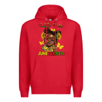 Red little miss juneteenth Premium Hoodie - HRA Design Shop